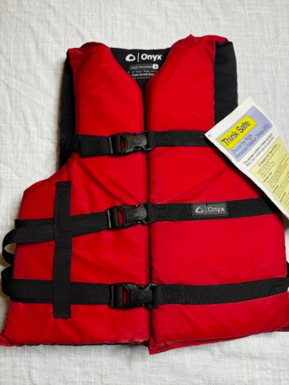 Onyx Life Jacket, 30" - 52" Adult Universal Red